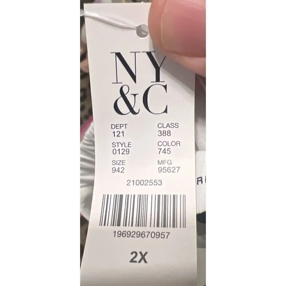 New Women's New York and Company‎ White Tulle Lined Skirt size 2X NWT - Picture 4 of 7